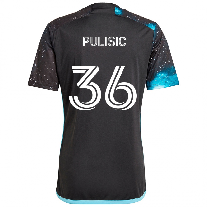 Niño Camiseta Will Pulisic #36 Azul Negro 1ª Equipación 2024/25 La Camisa Chile