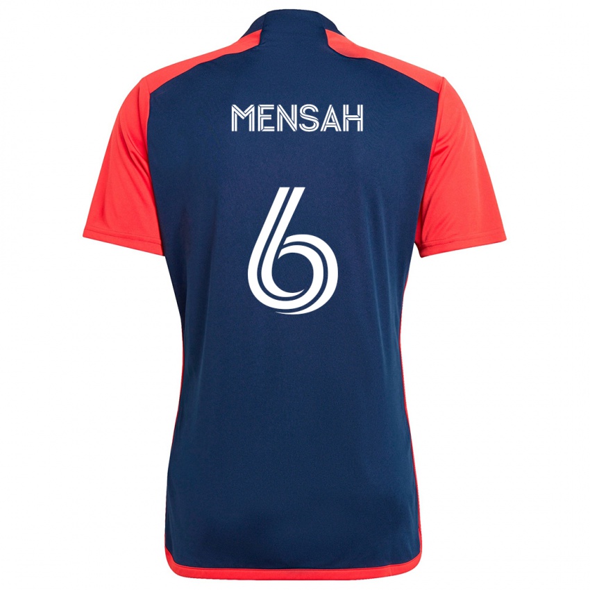 Niño Camiseta Jonathan Mensah #6 Azul Rojo 1ª Equipación 2024/25 La Camisa Chile