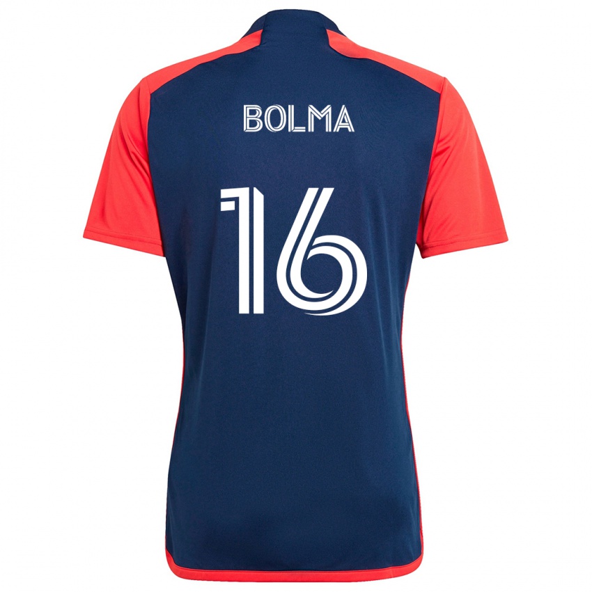 Niño Camiseta Josh Bolma #16 Azul Rojo 1ª Equipación 2024/25 La Camisa Chile