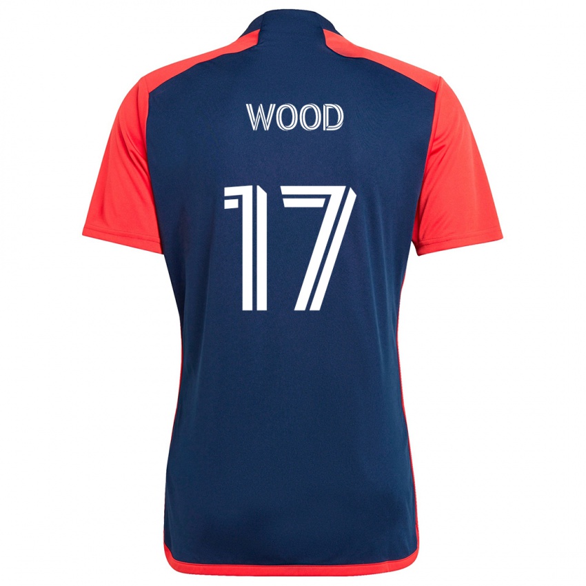 Niño Camiseta Bobby Wood #17 Azul Rojo 1ª Equipación 2024/25 La Camisa Chile