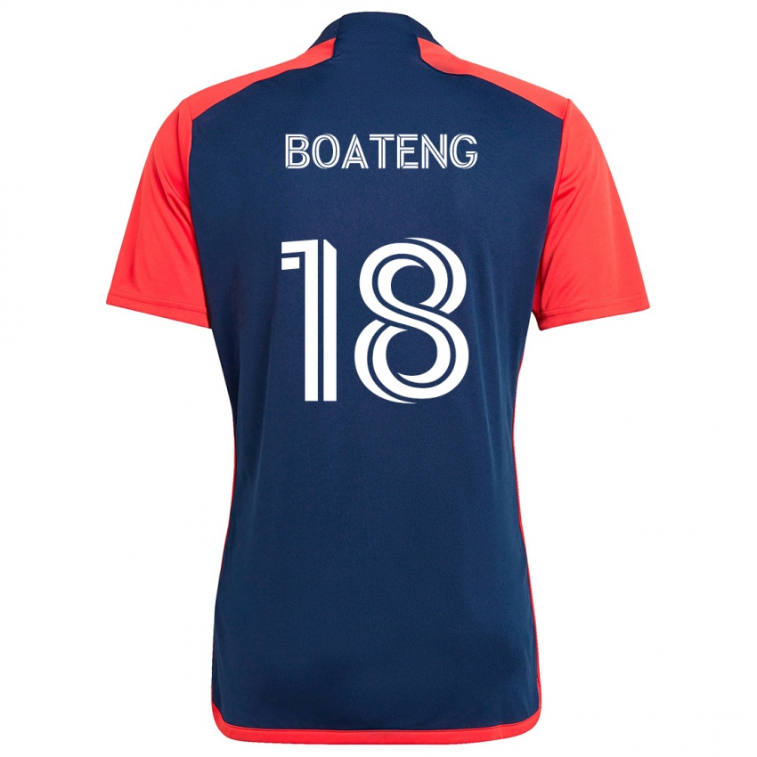 Niño Camiseta Emmanuel Boateng #18 Azul Rojo 1ª Equipación 2024/25 La Camisa Chile