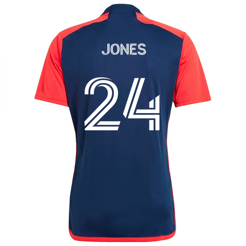 Niño Camiseta Dejuan Jones #24 Azul Rojo 1ª Equipación 2024/25 La Camisa Chile