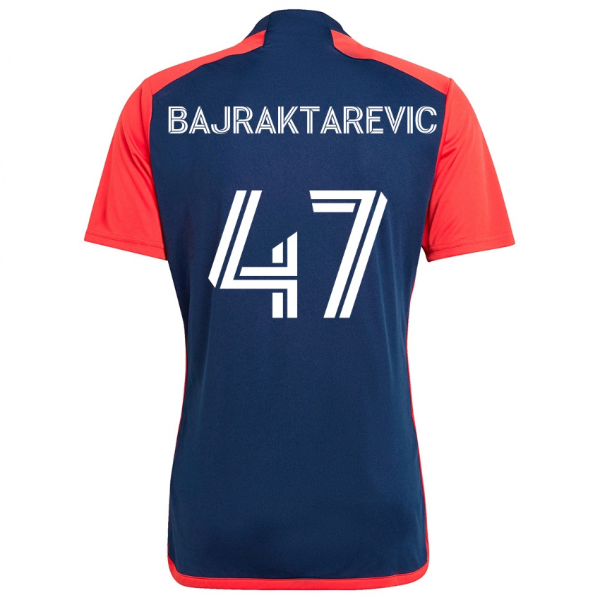 Niño Camiseta Esmir Bajraktarevic #47 Azul Rojo 1ª Equipación 2024/25 La Camisa Chile