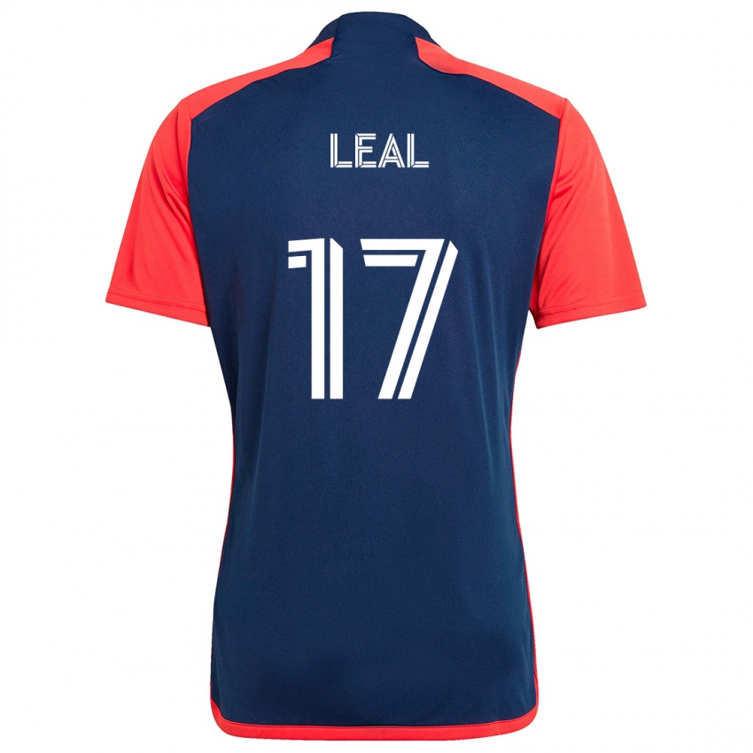 Niño Camiseta Patrick Leal #17 Azul Rojo 1ª Equipación 2024/25 La Camisa Chile