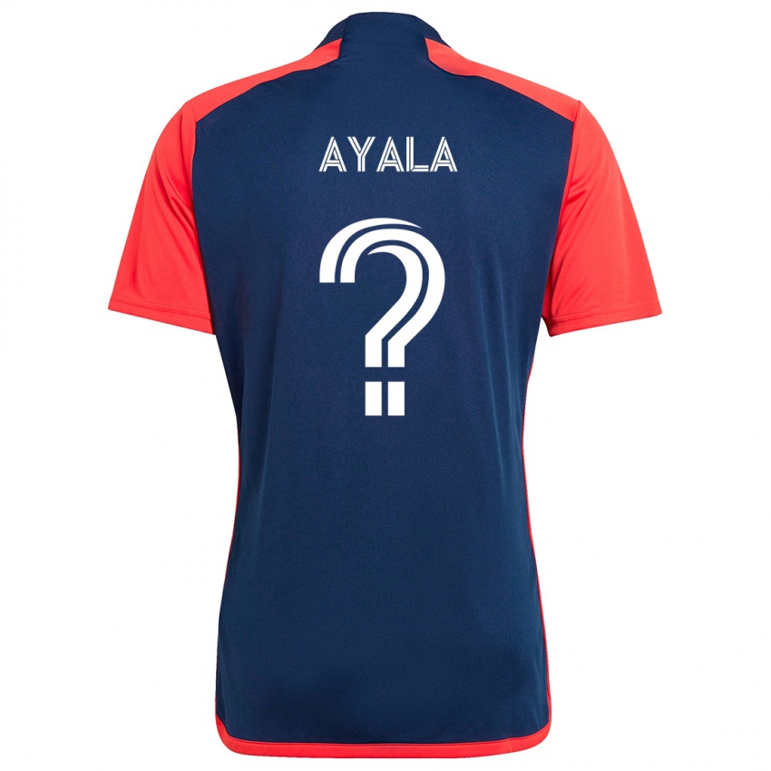 Niño Camiseta Paolo Ayala #0 Azul Rojo 1ª Equipación 2024/25 La Camisa Chile