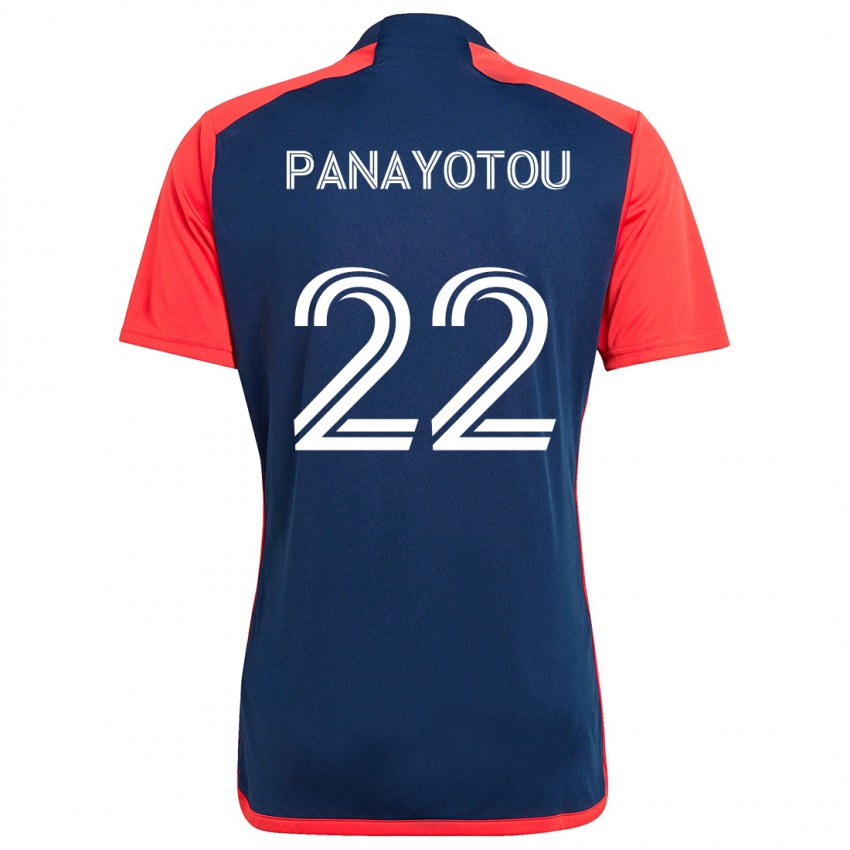 Niño Camiseta Jack Panayotou #22 Azul Rojo 1ª Equipación 2024/25 La Camisa Chile