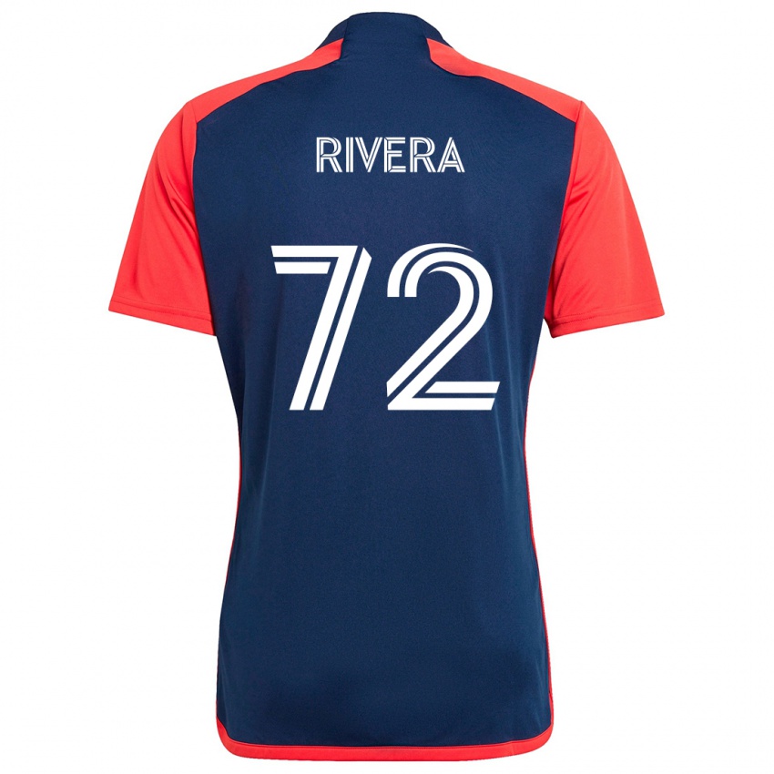 Niño Camiseta Damián Rivera #72 Azul Rojo 1ª Equipación 2024/25 La Camisa Chile