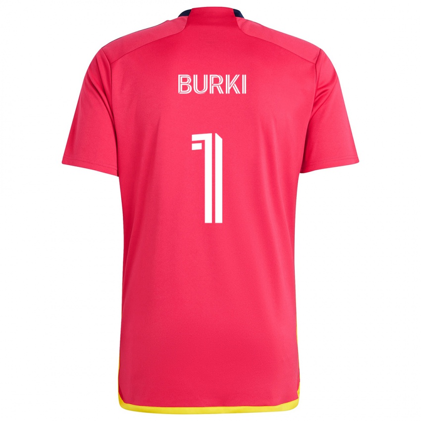 Niño Camiseta Roman Bürki #1 Rojo Azul 1ª Equipación 2024/25 La Camisa Chile