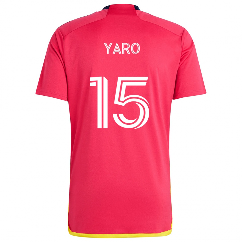 Niño Camiseta Joshua Yaro #15 Rojo Azul 1ª Equipación 2024/25 La Camisa Chile