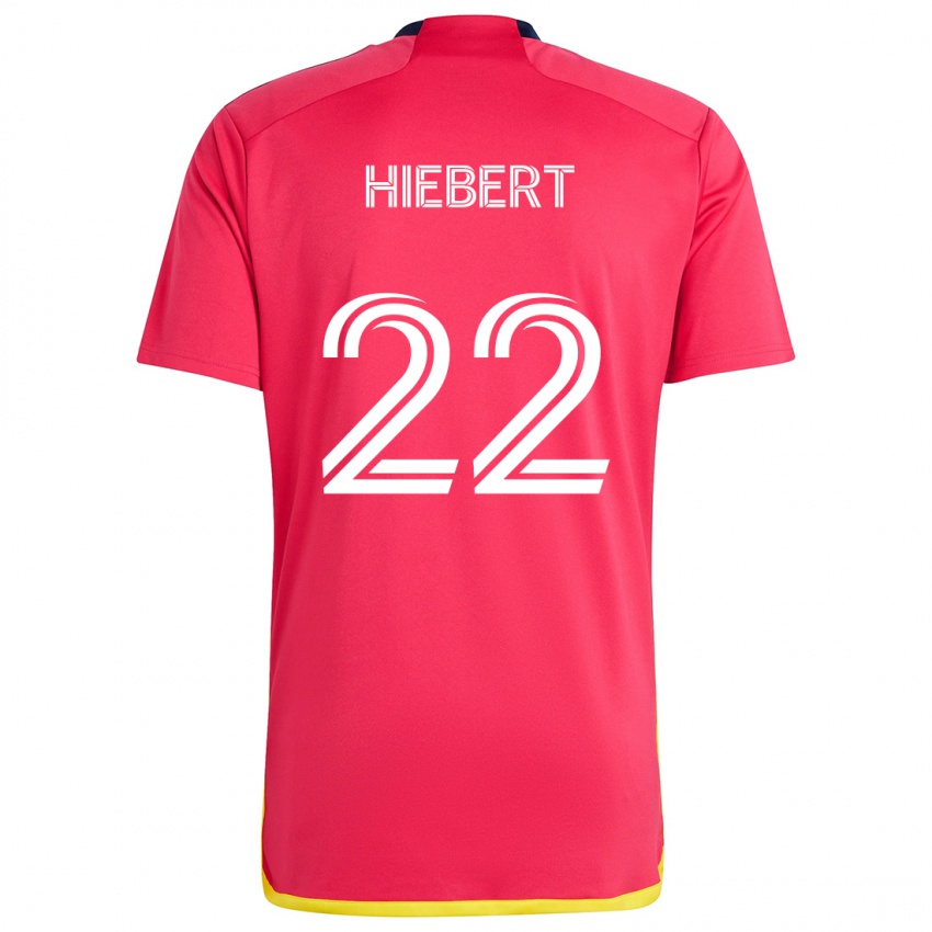 Niño Camiseta Kyle Hiebert #22 Rojo Azul 1ª Equipación 2024/25 La Camisa Chile