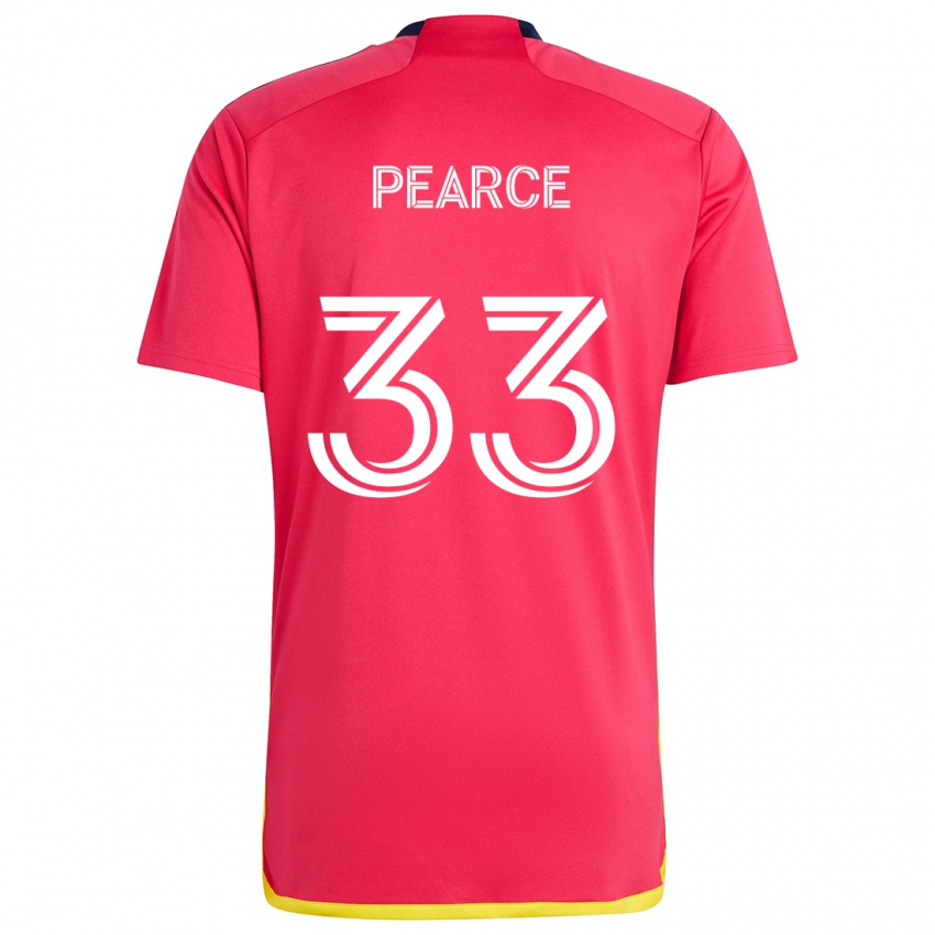 Niño Camiseta Tyson Pearce #33 Rojo Azul 1ª Equipación 2024/25 La Camisa Chile