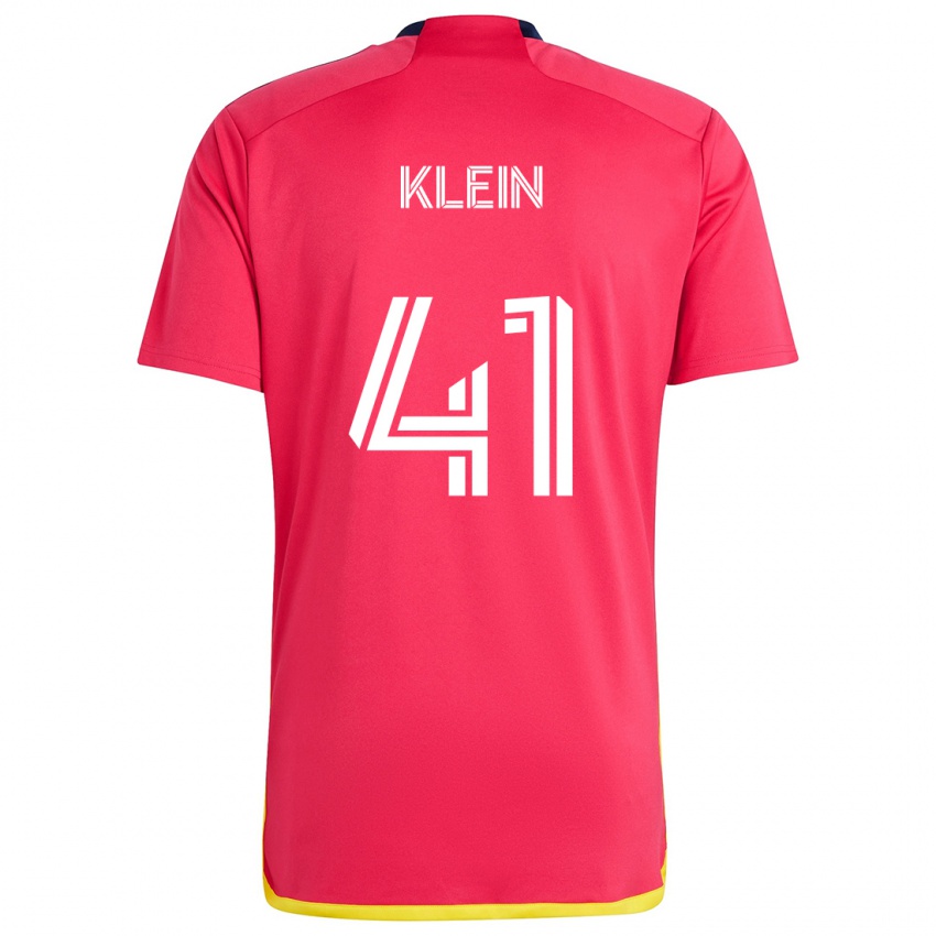 Niño Camiseta Johnny Klein #41 Rojo Azul 1ª Equipación 2024/25 La Camisa Chile