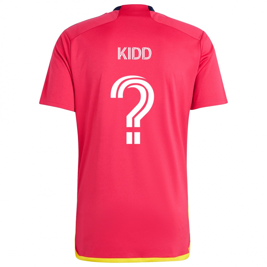 Niño Camiseta Matteo Kidd #0 Rojo Azul 1ª Equipación 2024/25 La Camisa Chile