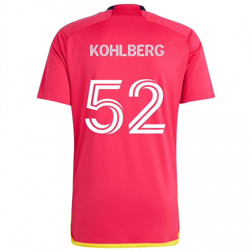 Niño Camiseta Andrew Kohlberg #52 Rojo Azul 1ª Equipación 2024/25 La Camisa Chile