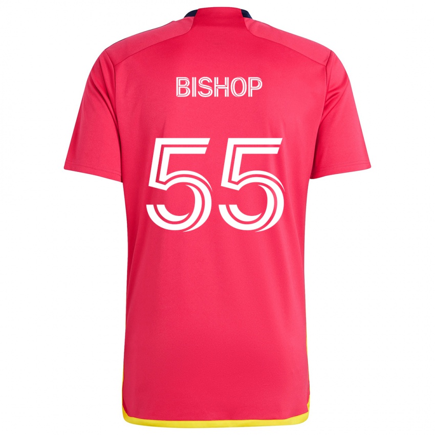 Niño Camiseta Nick Bishop #55 Rojo Azul 1ª Equipación 2024/25 La Camisa Chile