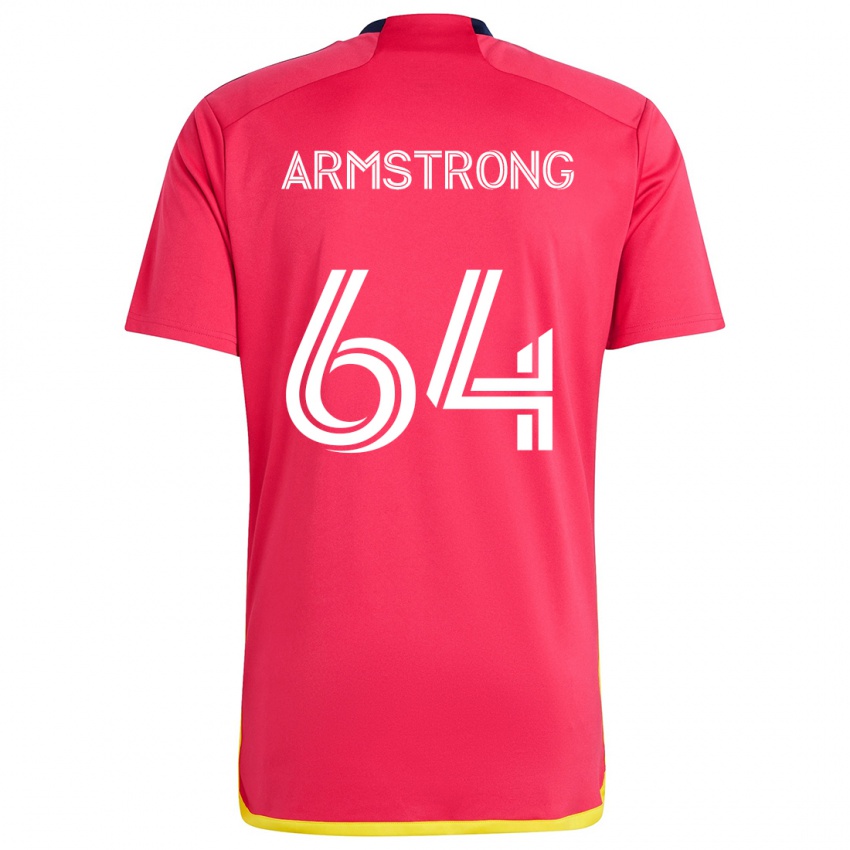 Niño Camiseta Dida Armstrong #64 Rojo Azul 1ª Equipación 2024/25 La Camisa Chile