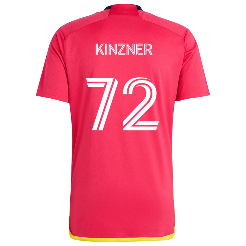 Niño Camiseta Eric Kinzner #72 Rojo Azul 1ª Equipación 2024/25 La Camisa Chile