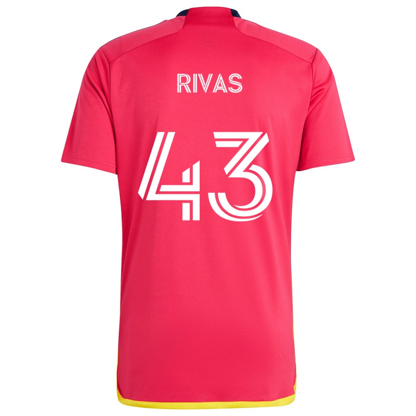 Niño Camiseta Sergio Rivas #43 Rojo Azul 1ª Equipación 2024/25 La Camisa Chile