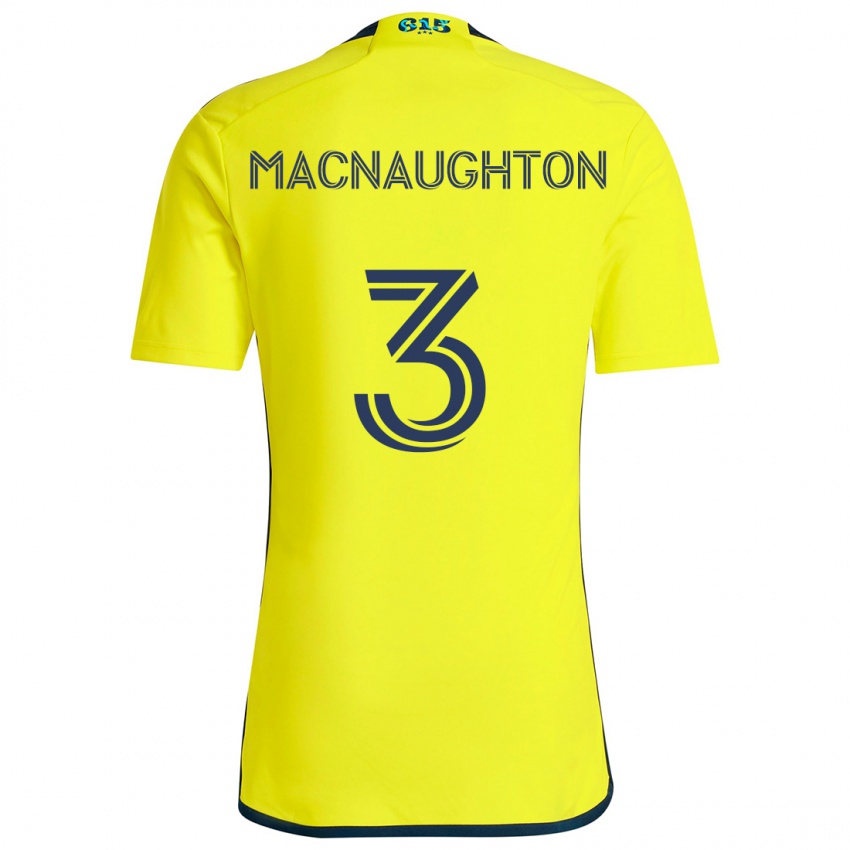 Niño Camiseta Lukas Macnaughton #3 Amarillo Azul 1ª Equipación 2024/25 La Camisa Chile