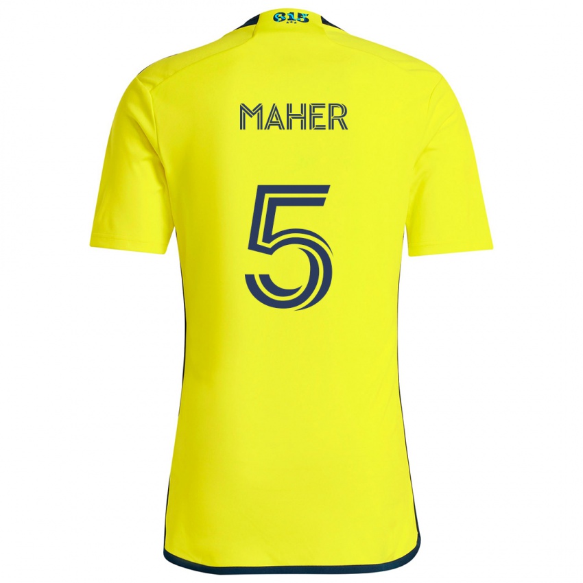 Niño Camiseta Jack Maher #5 Amarillo Azul 1ª Equipación 2024/25 La Camisa Chile