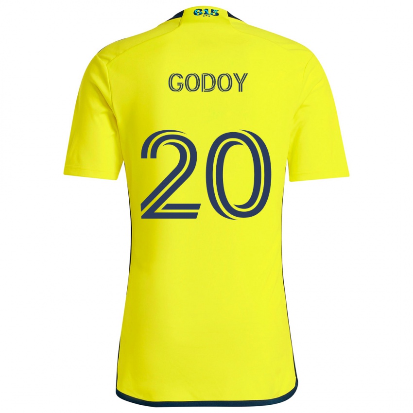 Niño Camiseta Aníbal Godoy #20 Amarillo Azul 1ª Equipación 2024/25 La Camisa Chile