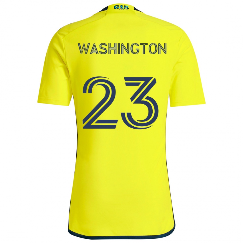 Niño Camiseta Taylor Washington #23 Amarillo Azul 1ª Equipación 2024/25 La Camisa Chile