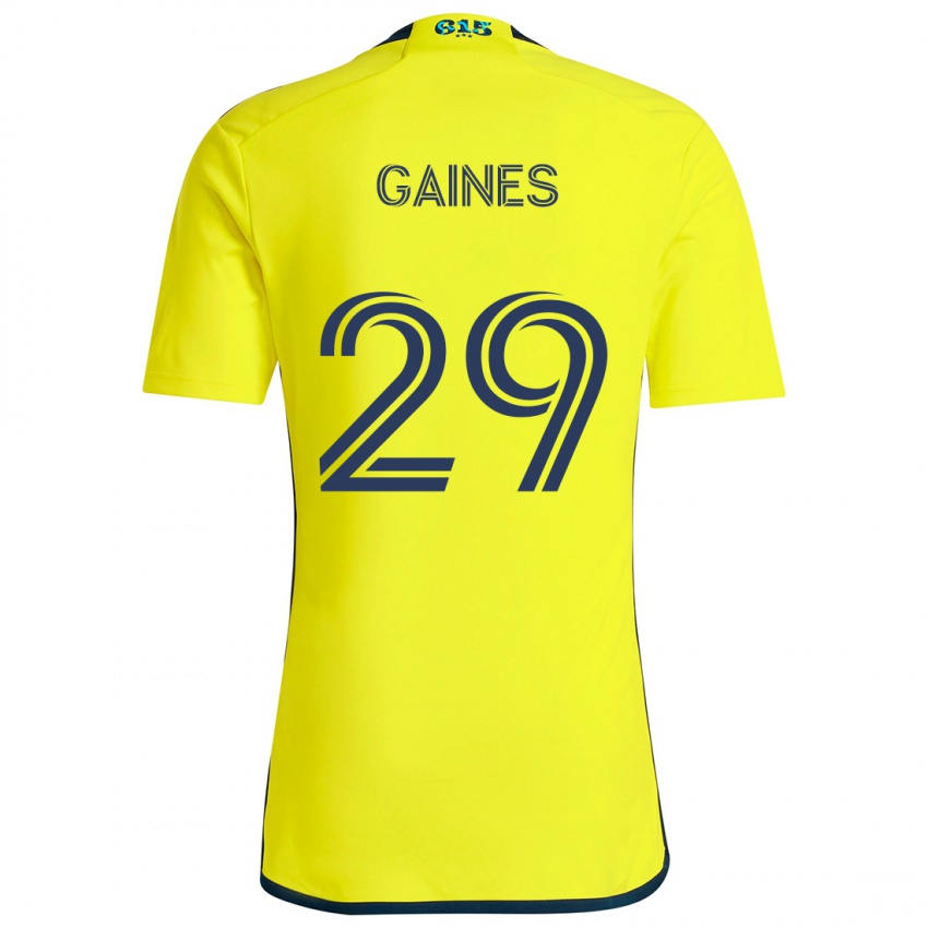 Niño Camiseta Julian Gaines #29 Amarillo Azul 1ª Equipación 2024/25 La Camisa Chile