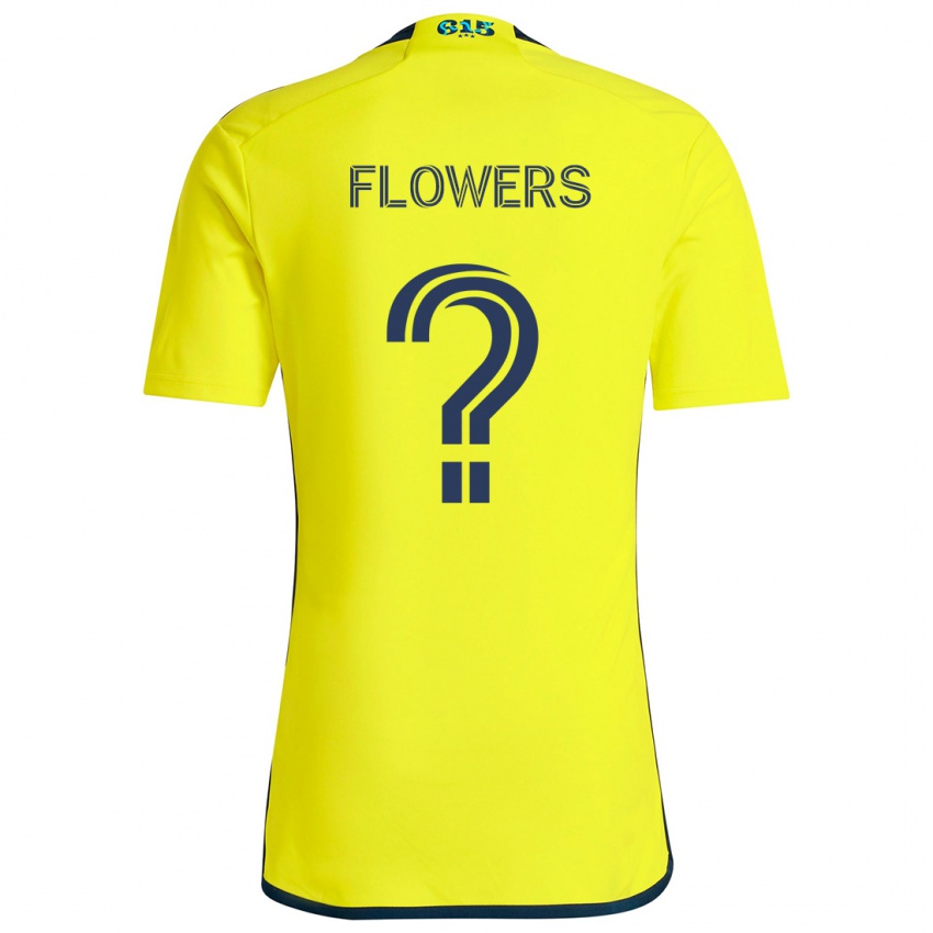 Niño Camiseta Ashton Flowers #0 Amarillo Azul 1ª Equipación 2024/25 La Camisa Chile