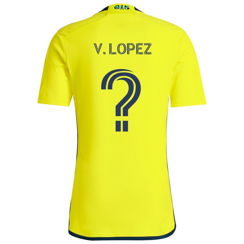 Niño Camiseta Alejandro Velazquez-Lopez #0 Amarillo Azul 1ª Equipación 2024/25 La Camisa Chile