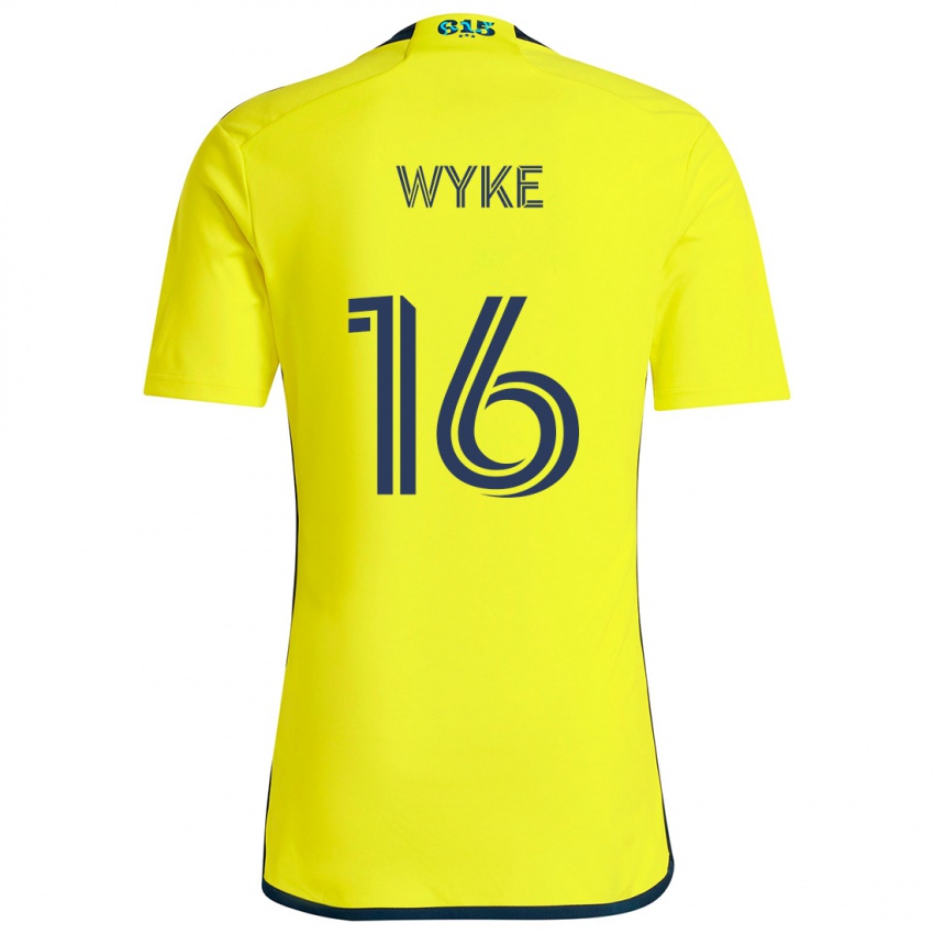 Niño Camiseta Laurence Wyke #16 Amarillo Azul 1ª Equipación 2024/25 La Camisa Chile