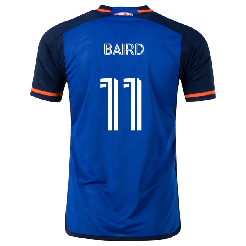 Niño Camiseta Corey Baird #11 Azul Blanco 1ª Equipación 2024/25 La Camisa Chile