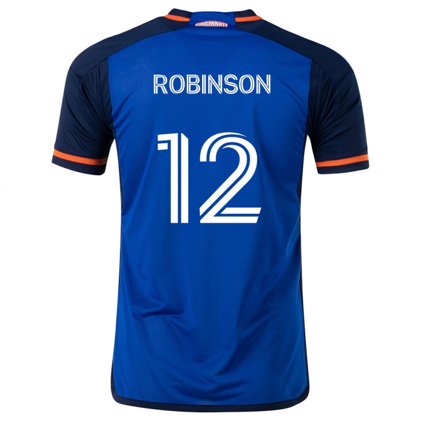 Niño Camiseta Miles Robinson #12 Azul Blanco 1ª Equipación 2024/25 La Camisa Chile