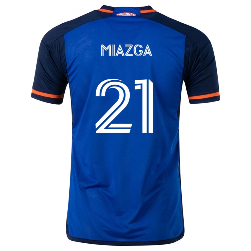 Niño Camiseta Matt Miazga #21 Azul Blanco 1ª Equipación 2024/25 La Camisa Chile