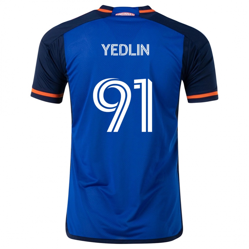 Niño Camiseta Deandre Yedlin #91 Azul Blanco 1ª Equipación 2024/25 La Camisa Chile