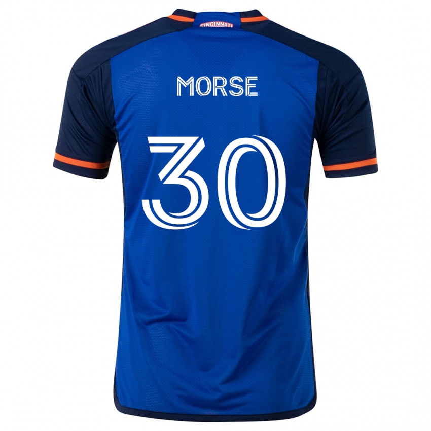 Niño Camiseta Hunter Morse #30 Azul Blanco 1ª Equipación 2024/25 La Camisa Chile