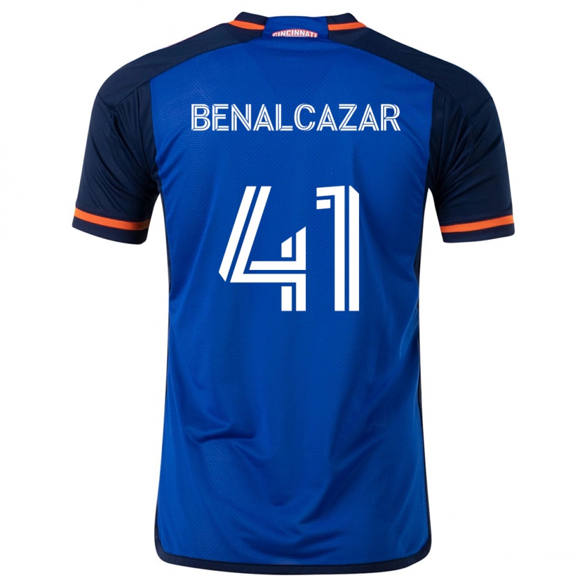 Niño Camiseta Nico Benalcázar #41 Azul Blanco 1ª Equipación 2024/25 La Camisa Chile