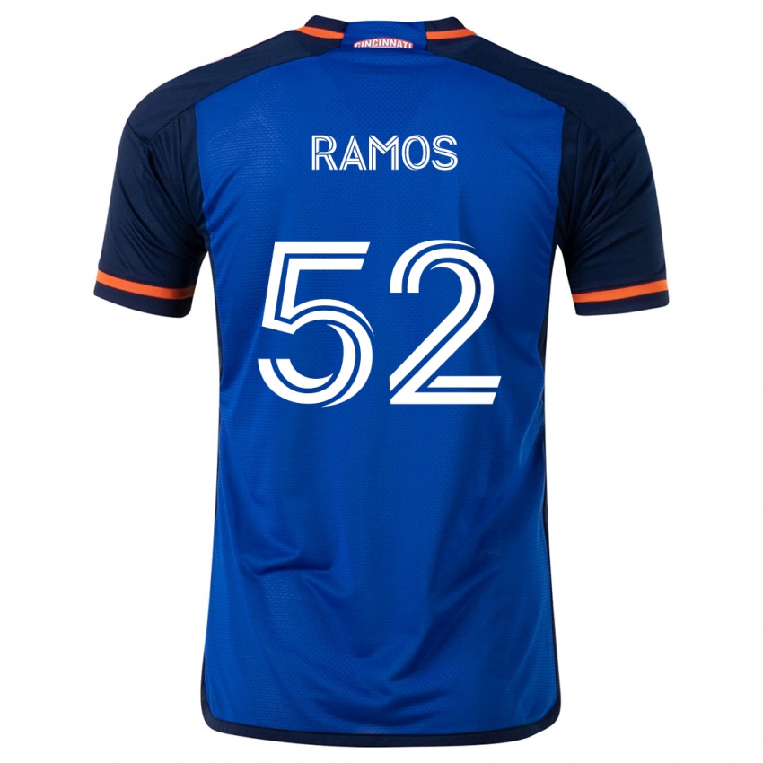 Niño Camiseta Yair Ramos #52 Azul Blanco 1ª Equipación 2024/25 La Camisa Chile