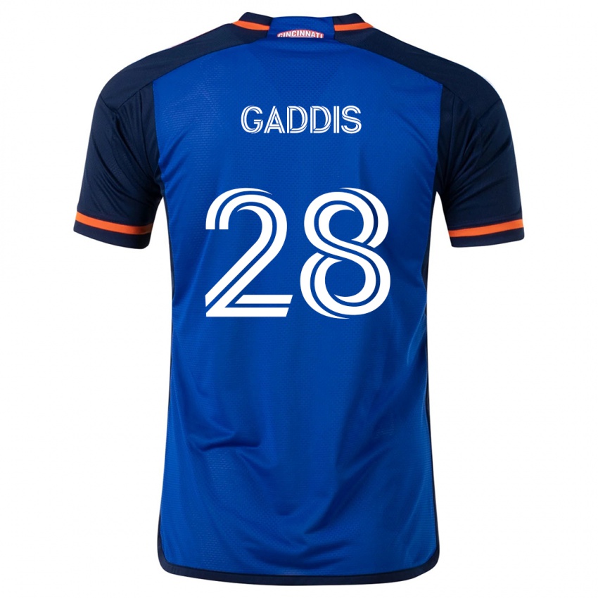 Niño Camiseta Raymon Gaddis #28 Azul Blanco 1ª Equipación 2024/25 La Camisa Chile