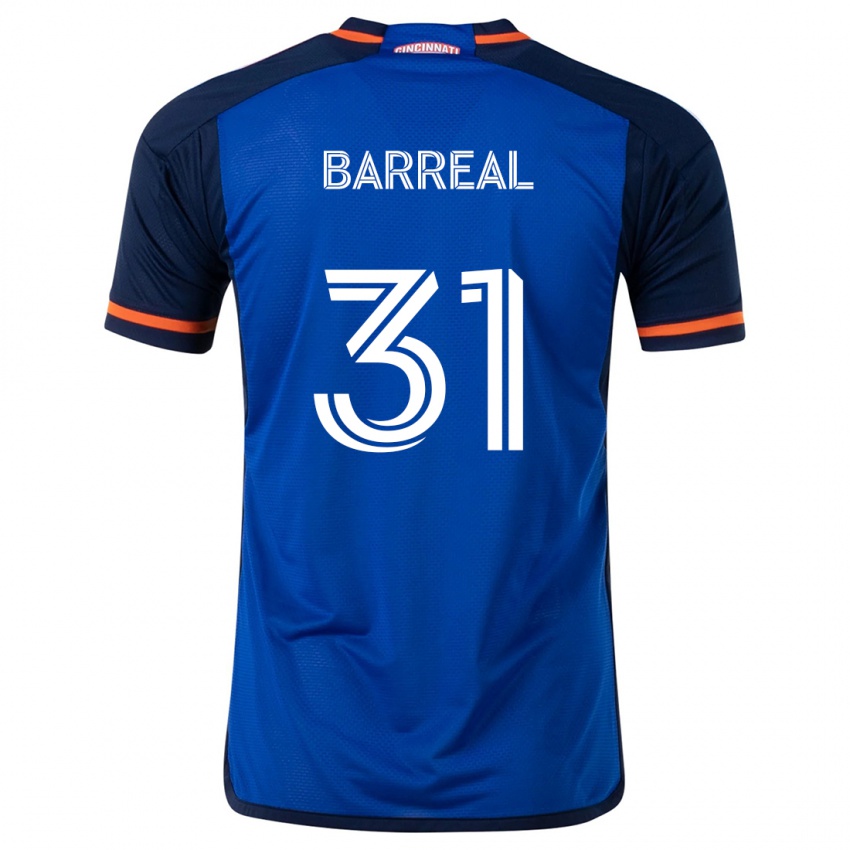 Niño Camiseta Álvaro Barreal #31 Azul Blanco 1ª Equipación 2024/25 La Camisa Chile