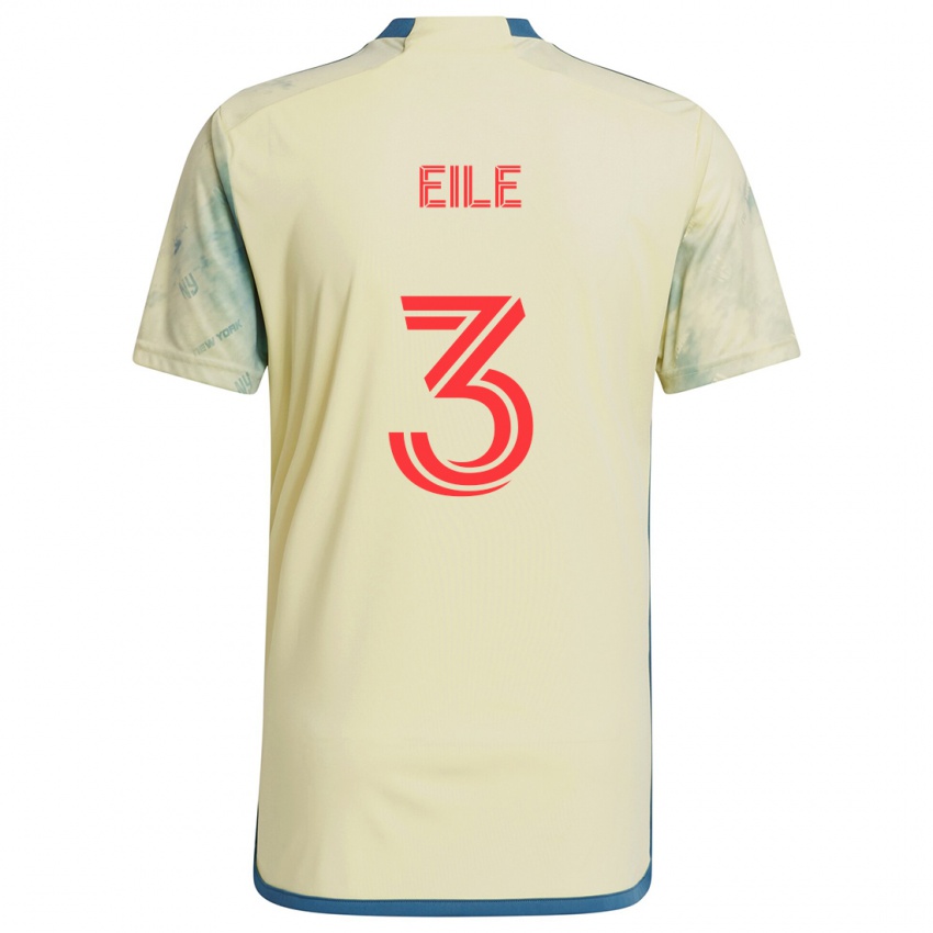 Niño Camiseta Noah Eile #3 Amarillo Rojo Azul 1ª Equipación 2024/25 La Camisa Chile