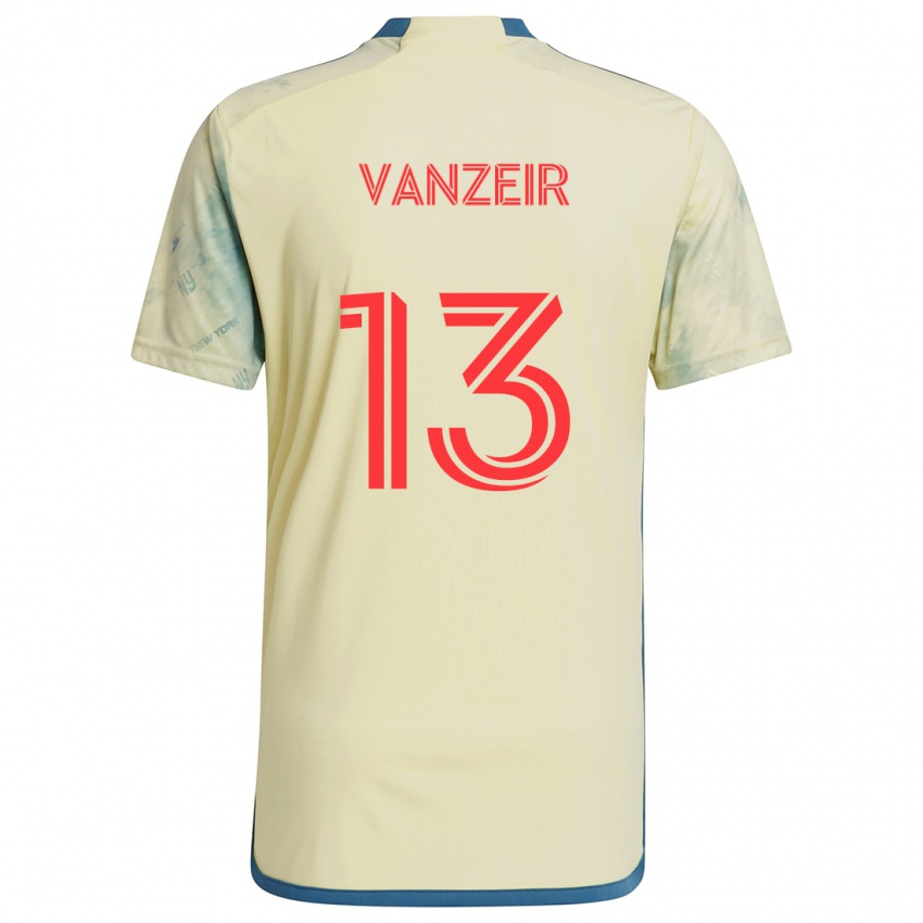 Niño Camiseta Dante Vanzeir #13 Amarillo Rojo Azul 1ª Equipación 2024/25 La Camisa Chile