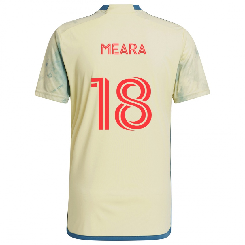 Niño Camiseta Ryan Meara #18 Amarillo Rojo Azul 1ª Equipación 2024/25 La Camisa Chile