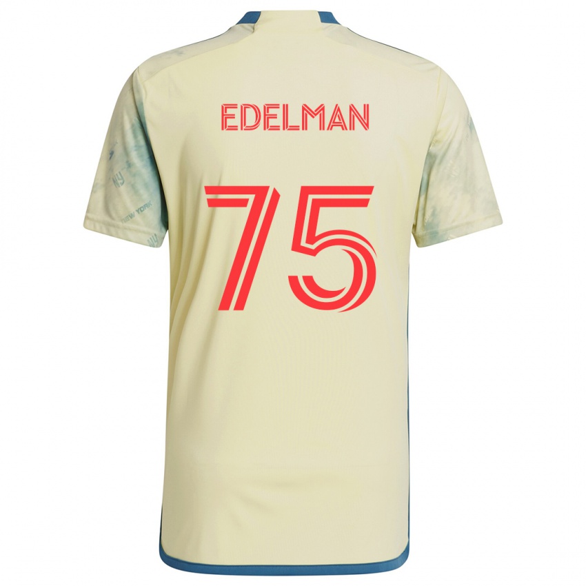 Niño Camiseta Daniel Edelman #75 Amarillo Rojo Azul 1ª Equipación 2024/25 La Camisa Chile