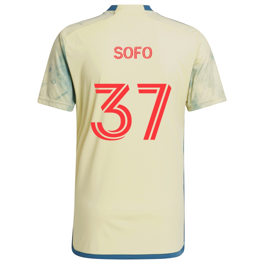 Niño Camiseta Mohammed Sofo #37 Amarillo Rojo Azul 1ª Equipación 2024/25 La Camisa Chile