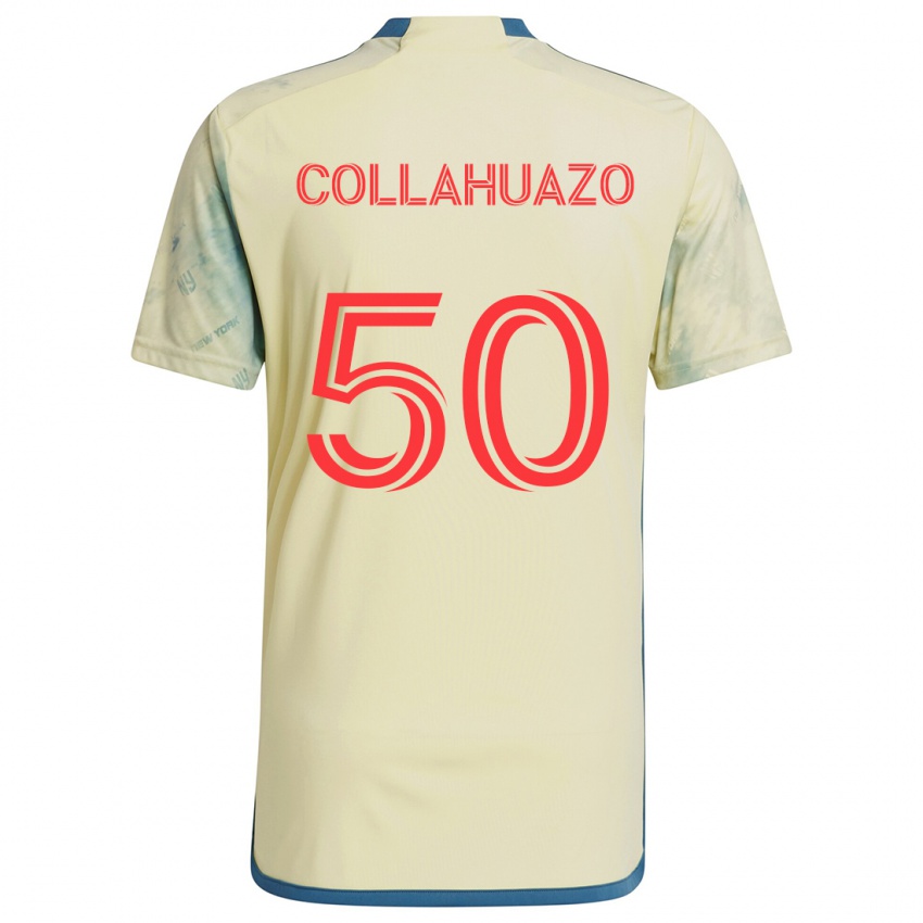 Niño Camiseta Jair Collahuazo #50 Amarillo Rojo Azul 1ª Equipación 2024/25 La Camisa Chile