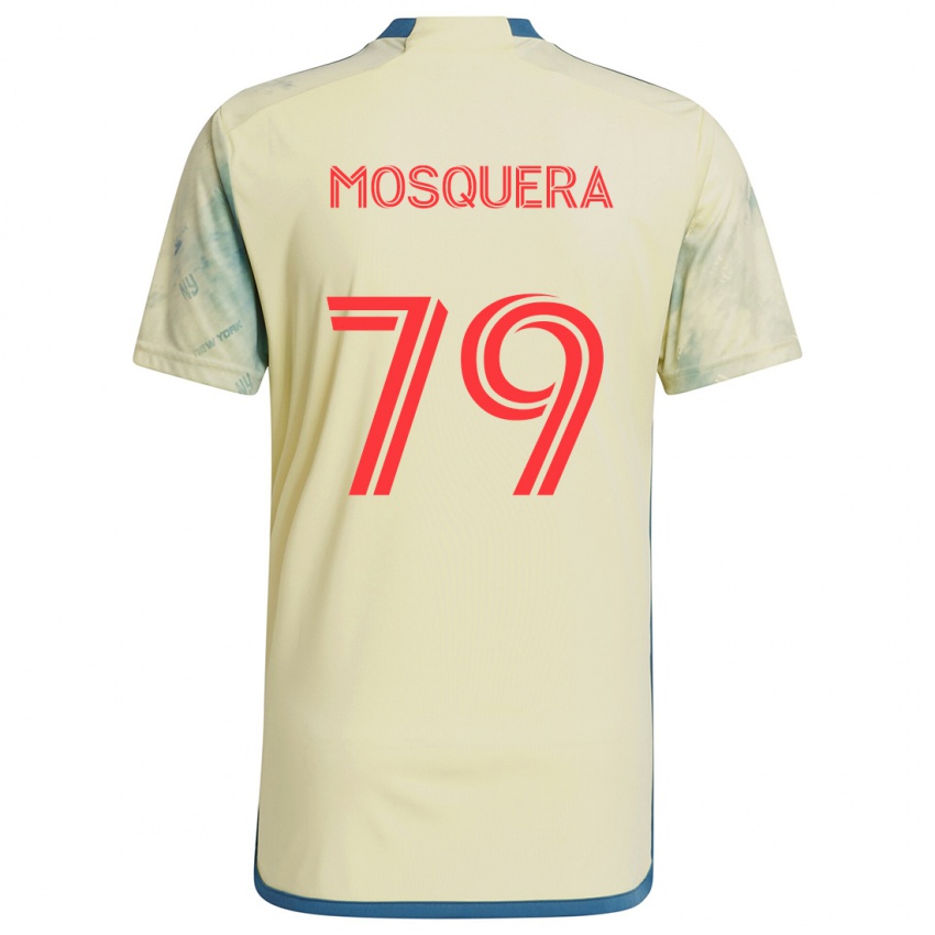 Niño Camiseta Rafael Mosquera #79 Amarillo Rojo Azul 1ª Equipación 2024/25 La Camisa Chile