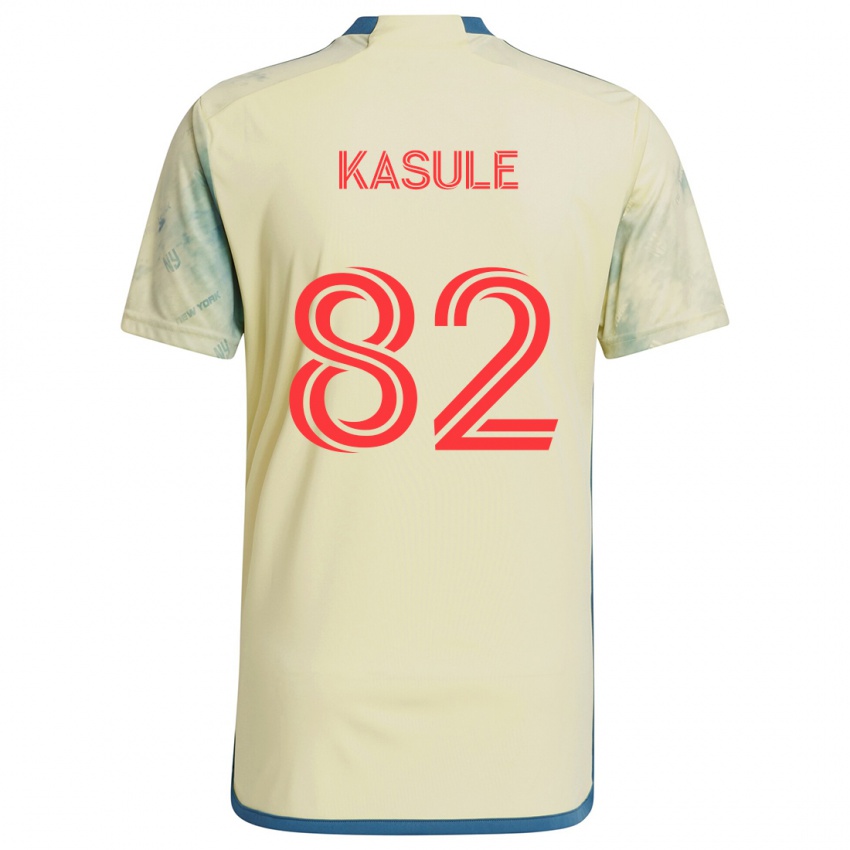 Niño Camiseta Ibrahim Kasule #82 Amarillo Rojo Azul 1ª Equipación 2024/25 La Camisa Chile