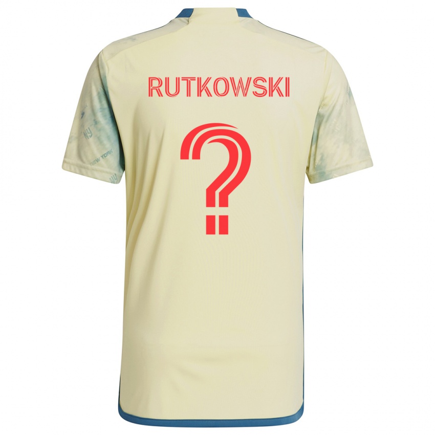 Niño Camiseta Alan Rutkowski #0 Amarillo Rojo Azul 1ª Equipación 2024/25 La Camisa Chile