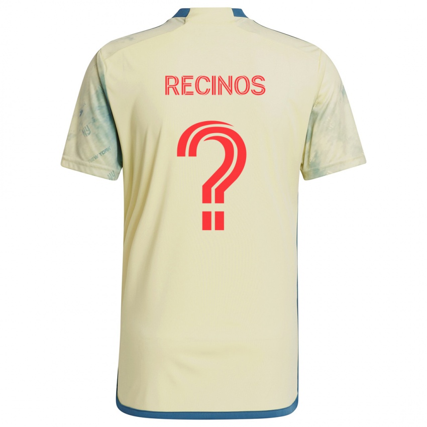 Niño Camiseta Arian Recinos #0 Amarillo Rojo Azul 1ª Equipación 2024/25 La Camisa Chile