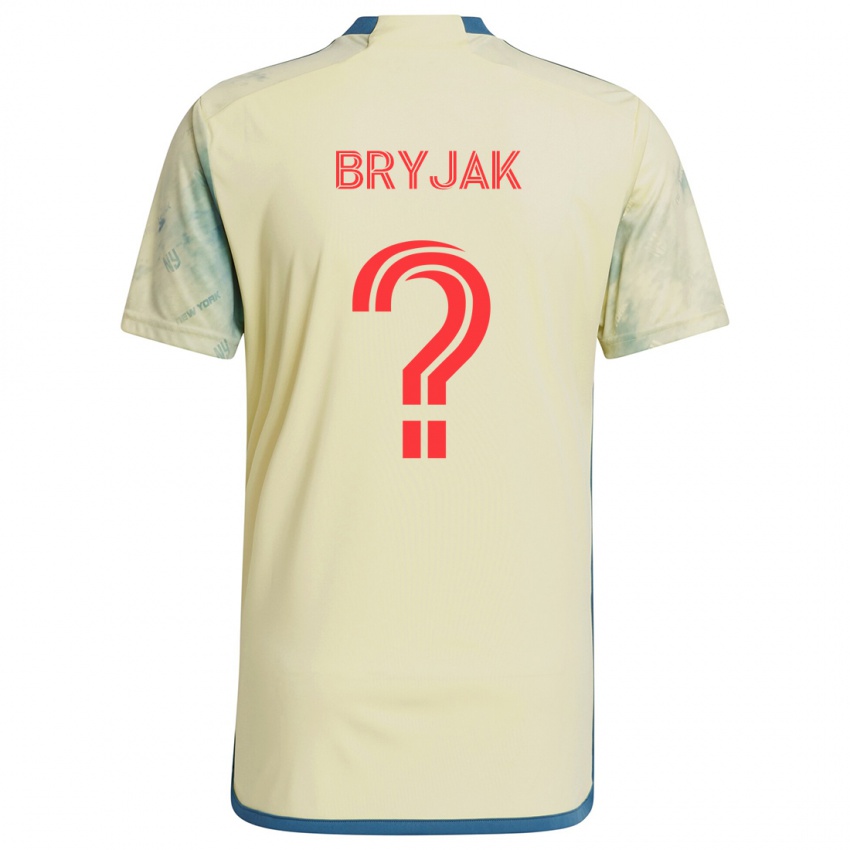 Niño Camiseta Jeffrey Bryjak #0 Amarillo Rojo Azul 1ª Equipación 2024/25 La Camisa Chile